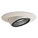 Nora Lighting NTM-38-White Eyeball with Black Baffle, White Ring