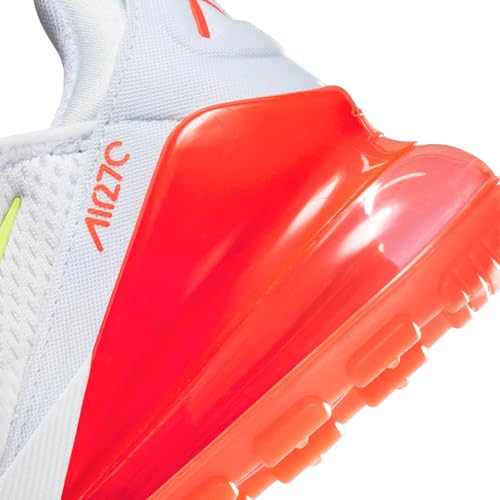 NIKE Air Max 270 Damen-Sneaker, modische Schuhe, AH6789 (Wei&szlig;/Volt-Bright Crimson 114), Gr&ouml;&szlig;e 37,5, White Volt Bright Crimson, 37.5 EU