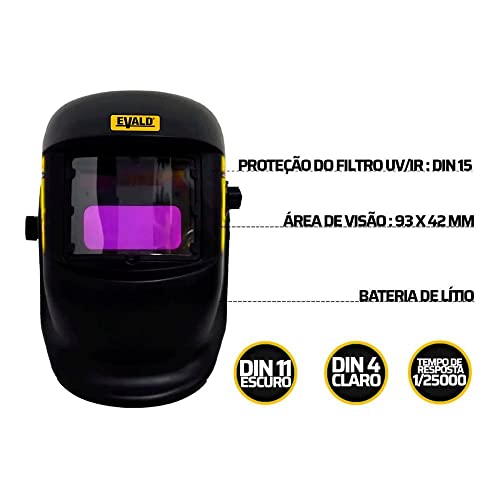 EVALD Máscara de Solda Automática Fixa Profissional EVF-1020