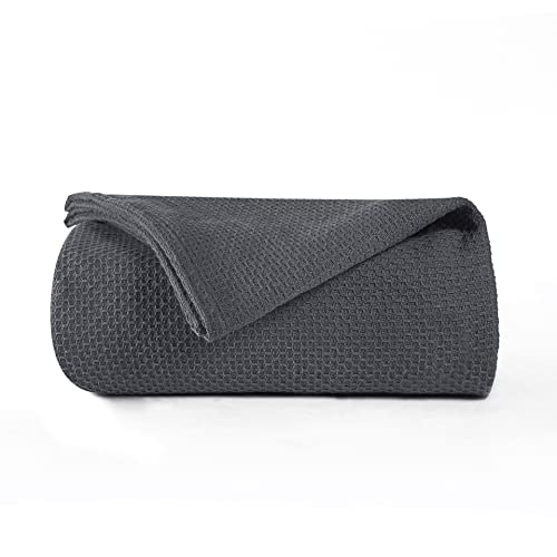 BOUTIQUO 100% Cotton Bed Blanket, Breathable Thermal Waffle Blanket Queen