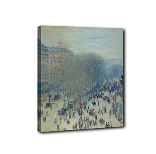 Toile Monet anti-humidité salle de bain | Cadre bois intérieur anti-déformation 30x36
