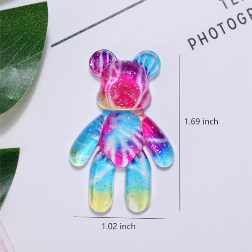 Image of Aesnefe Worry Bear, Pocket Bear Hug, Anxiety Relief Gifts for Men Women, Mental Health Positivity Gift, Stress Relief Gift for Her, Comforting Gifts for Son Daughter Back to School, Rainbow Gradient