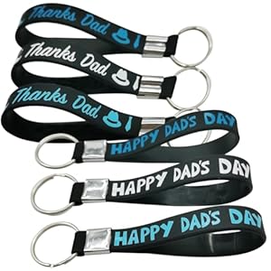 24PCS Happy Father’s Day Keychains Party Favors – Fathers Day Best Dad Ever Themed Keyrings Party Supplies Decorations Gift Prize
