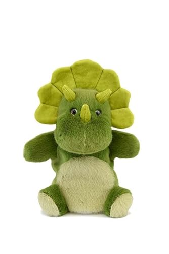 Histoire D’Ours - Marionnette Doudou Peluche Dino Vert 24 cm – Collection Podcoll - Jeu d’Éveil Créatif pour Petits Enfants – Idée Cadeau Naissance – Peluche Souple Douce à Collectionner – HO3367