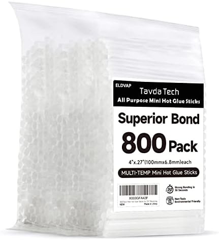 Mini Hot Glue Gun Sticks 4 in. 0.27 in. Dia 800 Pack All Purpose Hot Melt Glue Sticks for Most Hot Melt Glue Gun Clear Hot Glue Adhesive Almost for All Materials for Kids Adults DIY Sealing Repairing