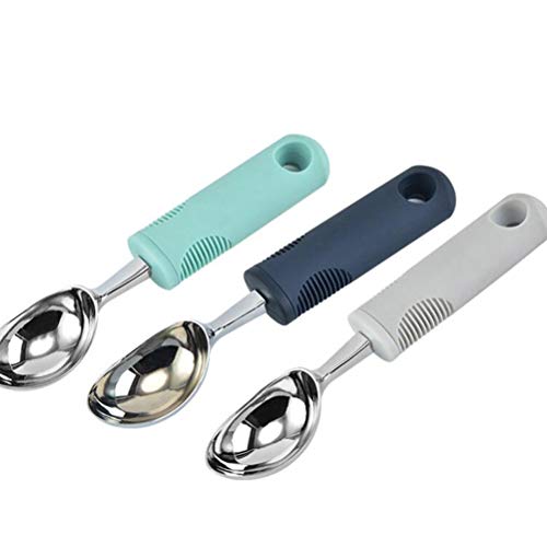 Colher de sorvete, colher de liga de zinco, colher para escavar frutas, sobremesa, colher de gelo, b