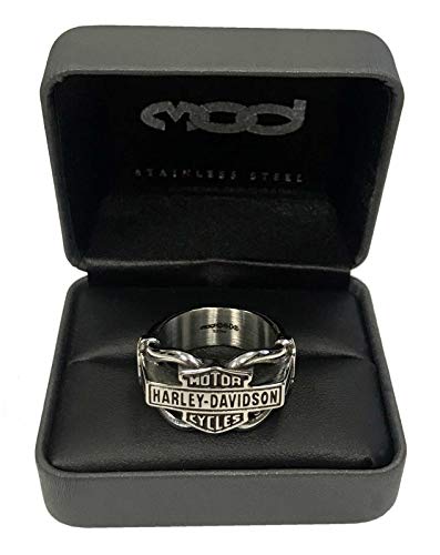 Harley-Davidson Men's Vintage B&S Hardware Ring Band - Stainless Steel, Silver4