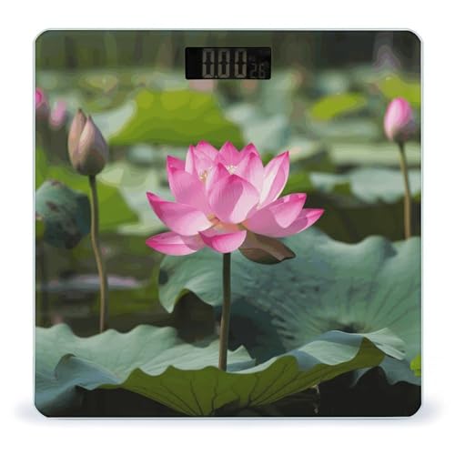 Báscula digital corporal Pink Lotu Flowers hasta 180 kg miniatura 1
