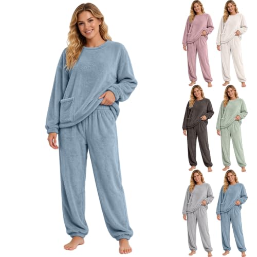 Warm Pajamas for Women Set Winter Fleece Fuzzy Thermal Cotton Cozy Pj Sets - image 1