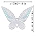 ZEXILILA Adult Fairy Wings, Shiny Transparent Princess Wings, Angel Wings Sutable for Halloween Costume Dress Up White