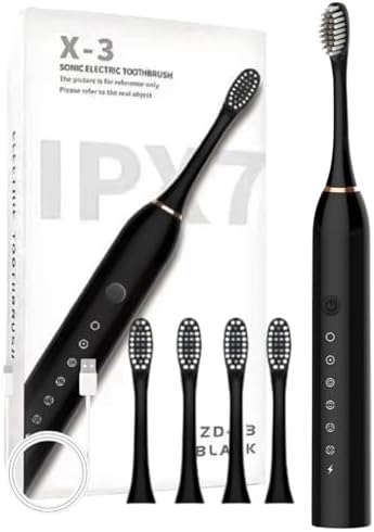 Cepillo de Dientes Electrico Negro Eléctrico Escova Dentes Electr...