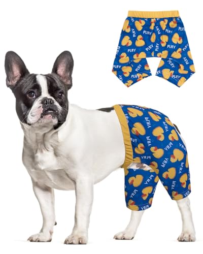 Image of CuteBone Dog Swim Trunks Swimsuit Durable & Comfortable - Quick-Dry, Adjustable Waistband Shorts, UV Protection Bikini- Perfect for Beach, Pool & Outdoor Fun, Duck DST01M