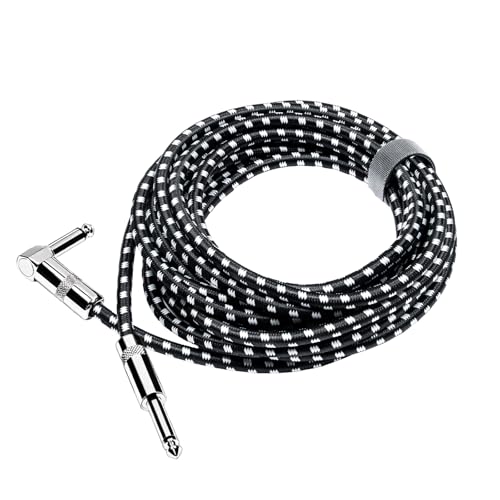 Rayzm Cable de la Guitarra   3 Metros Silencioso Guitarra/Bajo y Acordes, 1/4