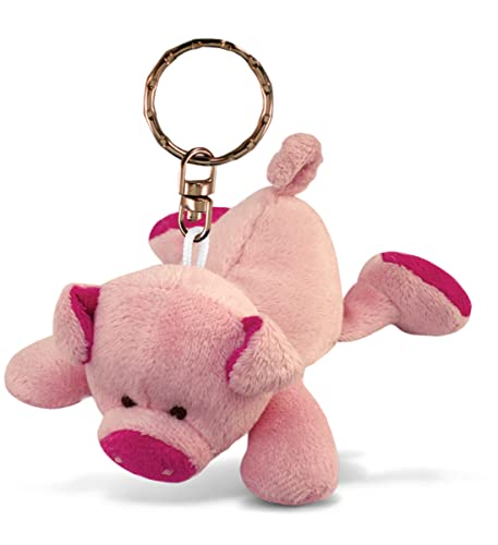 Puzzled Pig Plush Keychain Stuffed Animal Toy - Soft Farm Life Animal Pink Pig Charm Keyring, Cute Decorative Plush Toy Accessory Fun Buddy for Kids Bag, Purse - 4 Inches