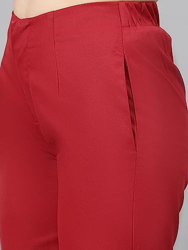 Image of KOTTY Women's Structured Pleat Front Straight Fit Pants