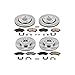 POWERSTOP Brake Kit For 2008-2017 Buick Enclave, 2009-2017 Chevy Travers, 2007-2016 GMC Acadia - Autospecialty Front and Rear Replacement Brake Rotors & Ceramic Brake Pads, KOE4466
