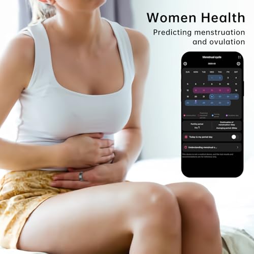 Image of Smart Ring Health Tracker for Women & Men, No App Subscription, Tracking Steps, Calories, Sleep Monitor & Heart Rate, Compatible with iOS & Android (Silver, 8)