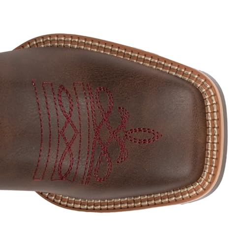 J's.o.l.e Western Wide Calf Cowboy Boots Women Wide Width Square Toe Cowgirl Boots Embroidered Riding Dark Brown Boot US Size 9.5 Wide by J's.o.l.e - Used condition - Image 4