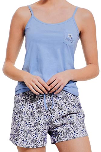 Damen Pyjama Nachtwäsche Schlafanzug ärmellos Kurze Hose und Shirt Cover