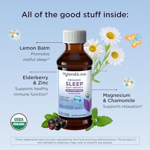 Image of Hyland's Kids Melatonin-Free Sleep + Immune Support, Organic, Ages 2+, 4oz
