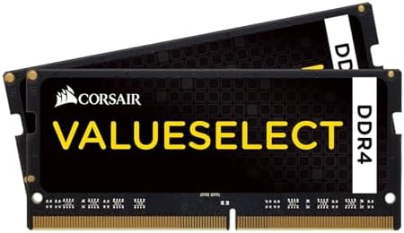 Corsair Vengeance SODIMM 32GB (2x16GB) DDR4 2666MHz CL18 Memory for Laptop/Notebooks (Intel 6th Generation Intel Core i5 and i7 Processor Support) Black