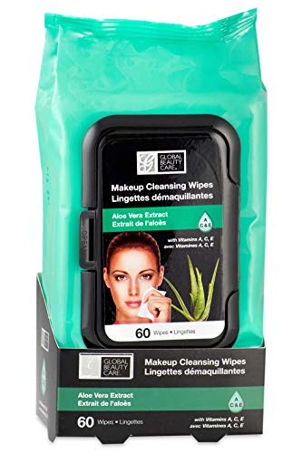 Pure & Gentle Aloe Vera Extract Makeup Cloth Wipes - 60 Count for Effective Makeup Removal
