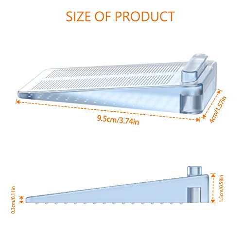 Türstopper, Yosemy 4 Stück Gummi Türkeil Rutschfest Höhenverstellbar Fensterstopper Keil, Ungiftig Kein Unangenehmer Geruch,Verwendet auf Badezimmer, Balkontür, Kinderzimmer(Transparent)