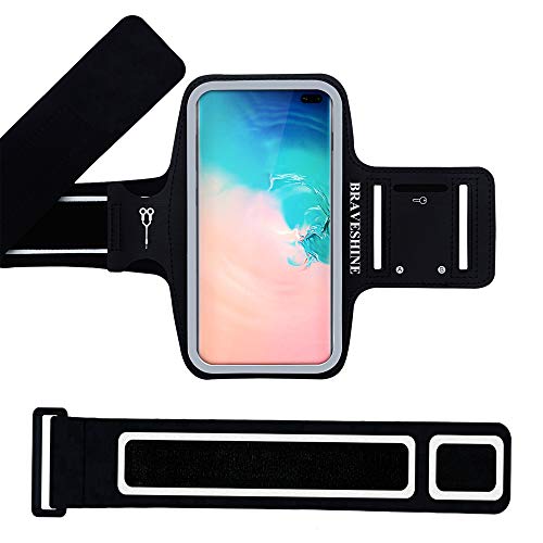 Armband for Phone Running Case - Gym Arm Band - Key Earphones Holder Sports Armband for Galaxy S10+ S10E S10 S9 Plus S8 Active S7 S6 Edge Note 10 9 Samsung A50 A40s J7 Star + Extender Strap