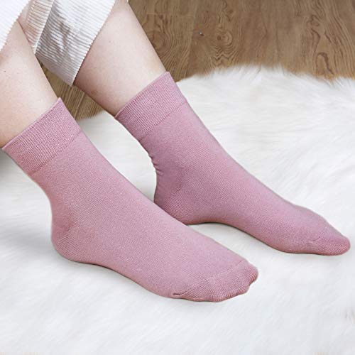 Image of FGZ Women Thin Cotton Socks Soft Cozy Socks Cute Ankle Crew Socks 5 Pairs