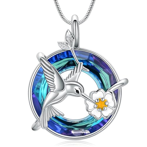 Garder son deuil secret : collier urne colibri en acier pour cendres