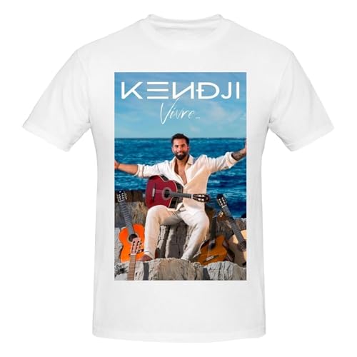 RLHRJEFZ Kendji France Girac T-Shirt en Coton pour Homme à Manches Courtes et col Rond Coupe Classique Respirant T-Shirts Basiques Hauts d'été...