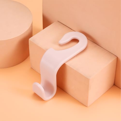 Image of 4PCS Car Back Seat Headrest Hooks, Rear Car Seat Storage Headrest Hanger Holder Hooks Organizer, Universal Auto Interior Accessories for Bag Purse Handbag Cloth Coats Grocery (Light Pink)