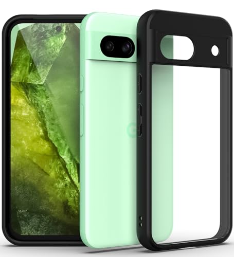 Image of KAPAVER Hybrid Series Back Cover Case Compatible with Pixel 8a (PC+TPU) (Black)