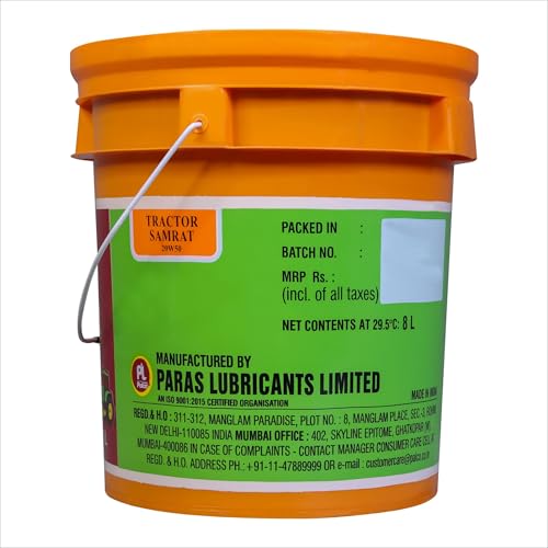Image of PALCO Tractor Samrat 20W50 CF Multigrade Diesel Engine Oil for Tractors 8 Litre, Heavy Duty Engine Oil Compatible with Escorts, Ford & Eicher Increased Drain Interval