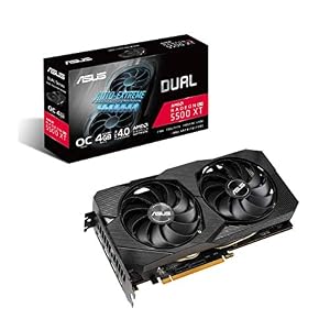ASUS AMD Dual Radeon RX 5500 XT EVO OC Edition Gaming Grafikkarte (PCIe 4.0, 4GB GDDR6 Speicher, HDMI, DisplayPort, Full HD Gaming, Axial-Tech Fan Design, Auto-Extreme, Metallrückplatte)