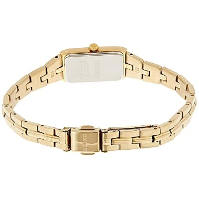 SEIKO Jewelry-Inspired Stainless Steel Watches for Women with Push 3-Fold Bracelet and Scratch-Resistant Hardlex Crystal, 30m Water-Resistant
