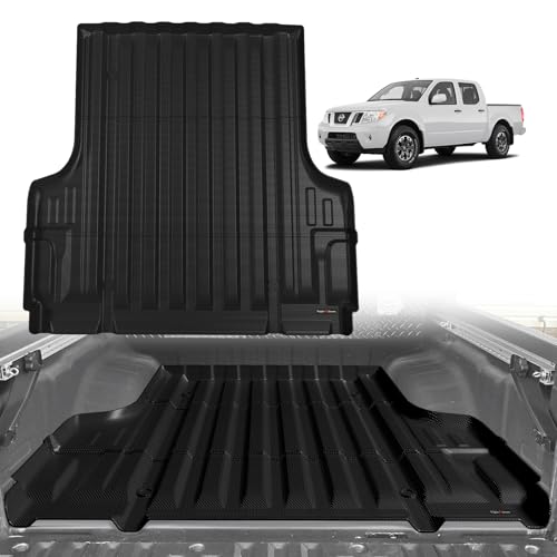 Image of TripleAliners Truck Mat Compatible with 2005-2021 Nissan Frontier 5FT Accessories, Truck Bed Mat Heavy Duty Custom Fit All Weather Protection TPE Pickup Liner