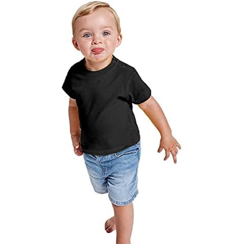 Camiseta Negra Manga Corta para Bebés Cover