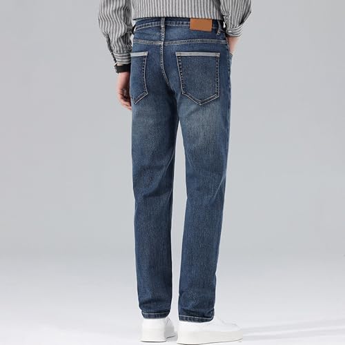 Jean slim extensible homme coupe classique ample délavé bleu - 2