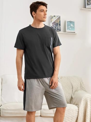 Image of Men's Pyjama Set || T-Shirt and Shorts Set for Men || Night Wear for Men || Night Suit for Men (Cord-04-07)