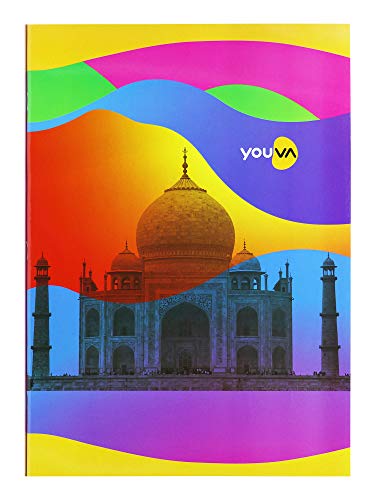 Navneet Youva | Soft Bound | Long Book | Rainbow Design | 21×29.7 cm | Single Line | 228 Pages | Pack of 3