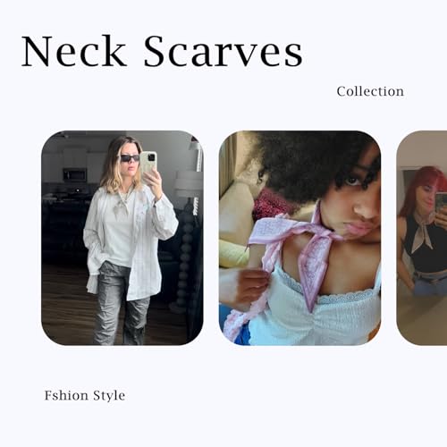 4Pcs Fashion Scarves for Women, Multifunctional Boho Scarves Headbands Satin Scarf for Bag Hair Accessories4