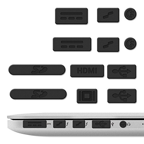 REY 12x Tapones Anti Polvo para Apple MacBook Pro 13