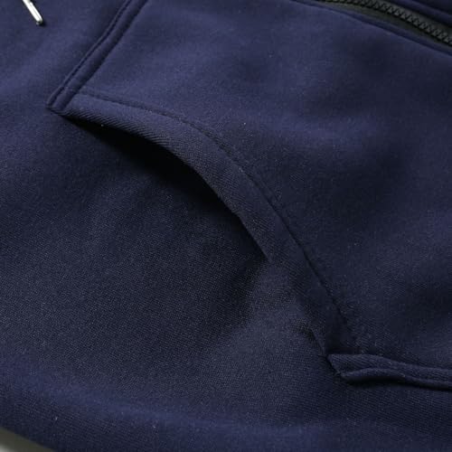 Ymosrh Men's Sweatshirt Hoodie Casual Zip Up Long Sleeve Pullover Hooded Sweatshirts with Pockets Streetwear, M-3XL4