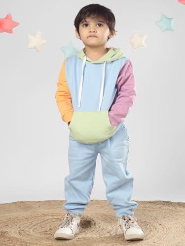 Image of POLKA TOTS 100% Cotton Co-Ord Joggers for Kids | Trendy Sweatshirt & Joggers Set | All Season Wear for Kids, Toddler & Newborn | Soft & Breathable Dress for Boys & Girls | from 6 Months to 8 Years