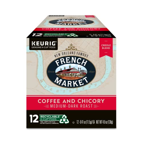 French Market Medium Dark Roast And Chicory Single Serve Cups Coffee, 12 Count (Pack Of 6) #TOP4
