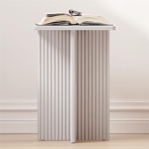 Stead STED-FSI-WHIT-SQUR.FLTD.ACCENT-1 Square Fluted Accent Side Table cover