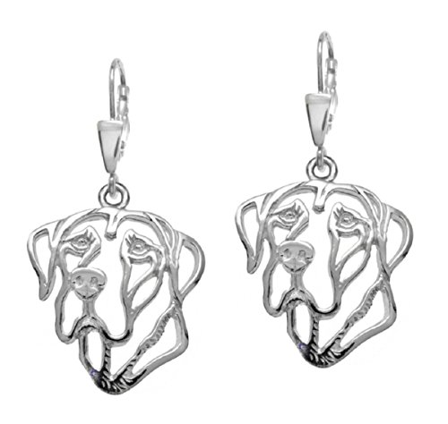 Silver paws - Stribrne tlapky Dogue Allemand Chien Argent Sterling Boucles d'oreilles Cover