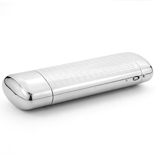 EZESO Estuche para gafas Funda Aluminio Plata