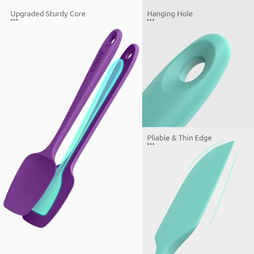 Image of U-Taste Silicone Spatula Set 600F High Heat Resistant, 4-Pcs, Colorful